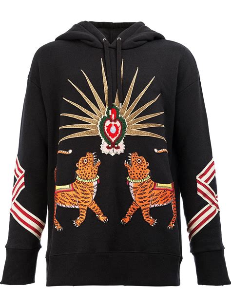 Gucci Tiger sweatshirt with embroidery in black 